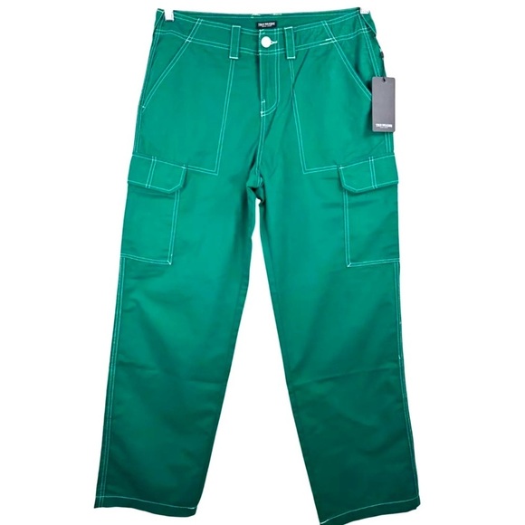 True Religion Other - True Religion Military Single NeedleSkater Baggy Green Cargo Pants Size 28 NWT
